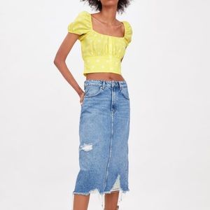 Zara Polka Dot Crop Top